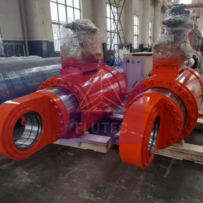 Çelik endüstrisi için % 100 Basınç Denemesi Boltlu Başlı Hidrolik Silindirler 0