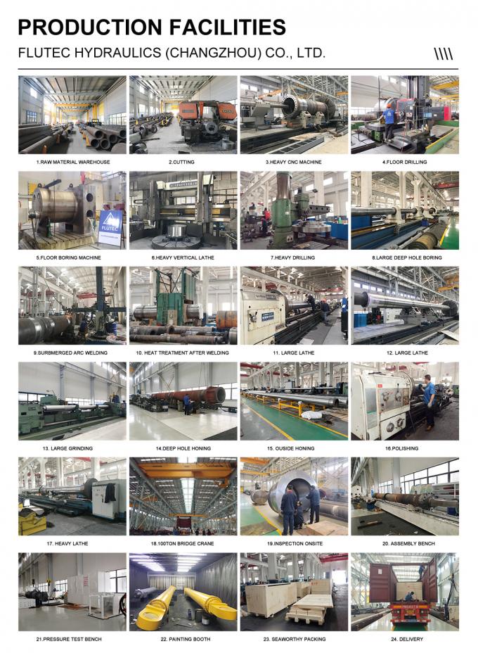 Alaşımlı Çelik Özel Hidrolik Silindirler Kırkma Makinesi için Piston Tipi 2