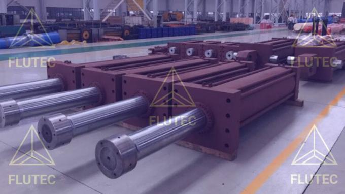 Flutec Teleskopik Hidrolik Silindir Makine Mühendisliği İçin Çift Etkinlikli Yağ Silinderi 0